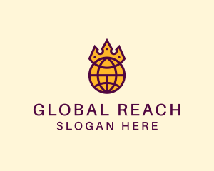 Global Royal Empire Crown logo design