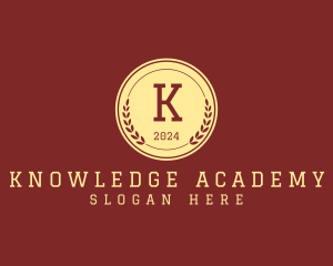 Academic Wreath Badge logo design