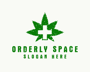 Medical Cross Marijuana logo design