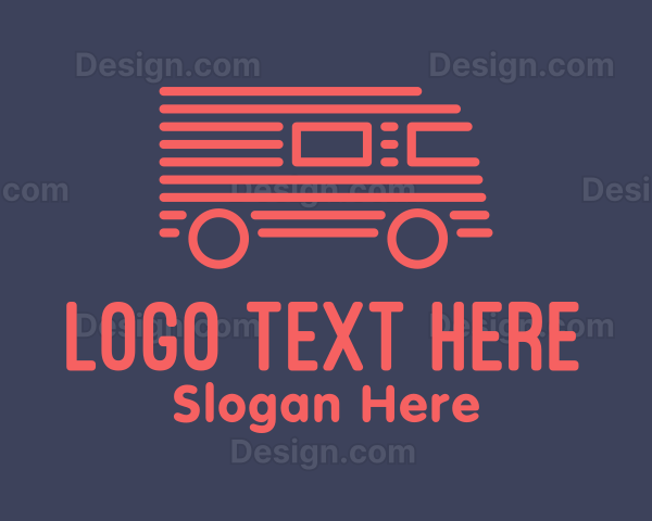 Red Van Truck Stripe Logo