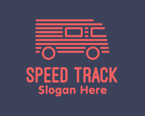 Red Van Truck Stripe Logo