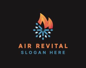 Ice Flame Ventilation logo design