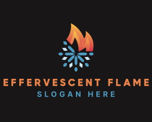 Ice Flame Ventilation logo design