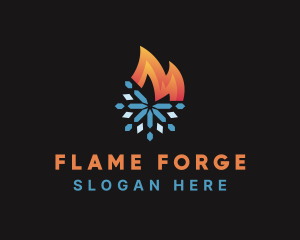 Ice Flame Ventilation logo design