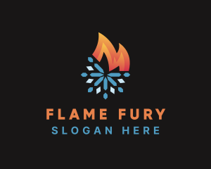 Ice Flame Ventilation logo design