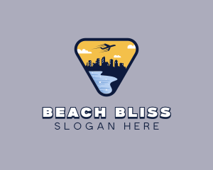 City Beach Travel logo design