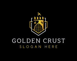 Golden Castle Shield logo design