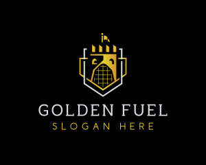 Golden Castle Shield logo design