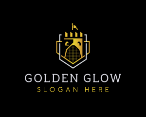 Golden Castle Shield logo design