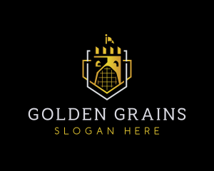 Golden Castle Shield logo design