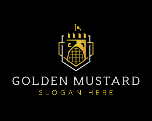 Golden Castle Shield logo design