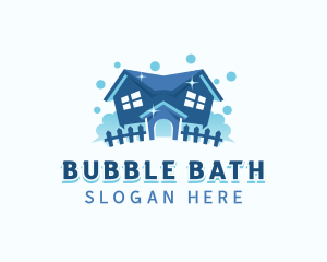 Sanitation Disinfect Bubble logo design