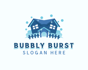 Sanitation Disinfect Bubble logo design