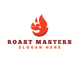 Roast Pig Fire logo design