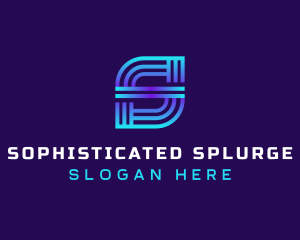 Modern Technology Letter S logo design