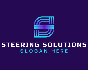 Modern Technology Letter S logo design