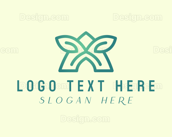 Organic Leaves Letter A Logo