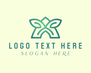 Organic Leaves Letter A  logo