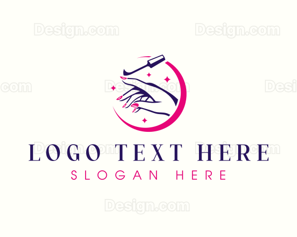 Nail Polish Manicure Logo