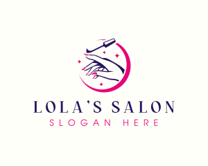 Nail Polish Manicure logo design