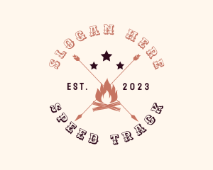 Bonfire Arrow Camping Logo