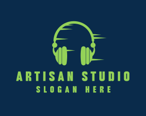 Recording Studio Headphone logo design