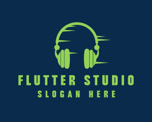 Recording Studio Headphone logo design