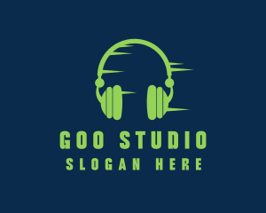 Recording Studio Headphone logo design