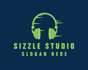 Recording Studio Headphone logo design