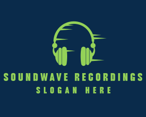 Recording Studio Headphone logo design