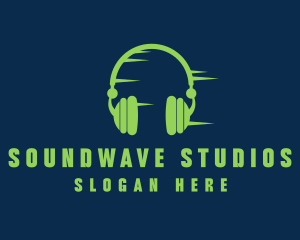 Recording Studio Headphone logo design