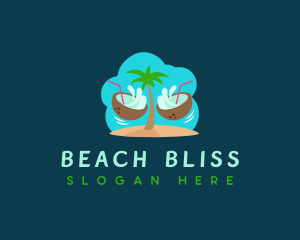 Coconut Beach Drink logo design