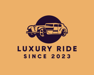 Retro Limousine Car logo