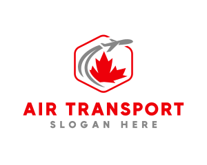 Canada Plane Leaf  logo design