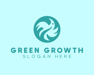 Green Bird Wing logo design