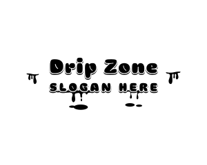 Graffiti Paint Drip logo design