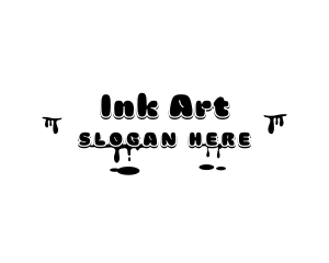 Graffiti Paint Drip logo design