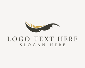 Elegant Quill Feather logo