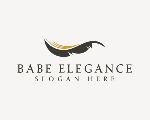 Elegant Quill Feather logo design