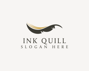 Elegant Quill Feather logo design