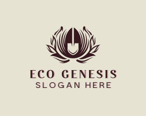 Eco Shovel Gardening logo design