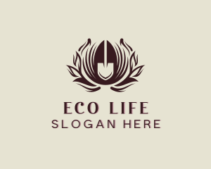 Eco Shovel Gardening logo design