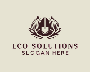 Eco Shovel Gardening logo design