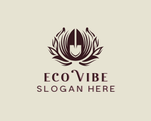 Eco Shovel Gardening logo design