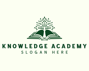 Tree Book Knowledge logo design