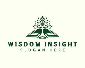 Tree Book Knowledge logo design