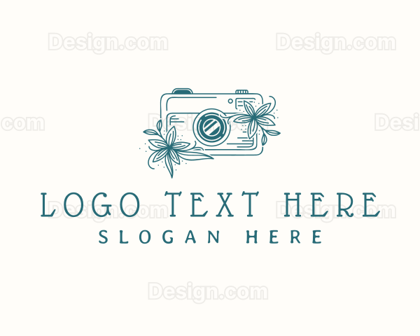 Camera Photography Flower Logo