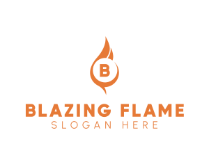 Heat Flaming Torch  logo design