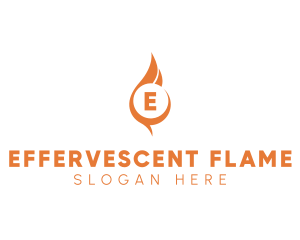 Heat Flaming Torch  logo design