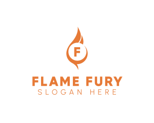 Heat Flaming Torch  logo design